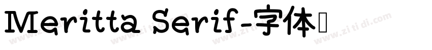 Meritta Serif字体转换